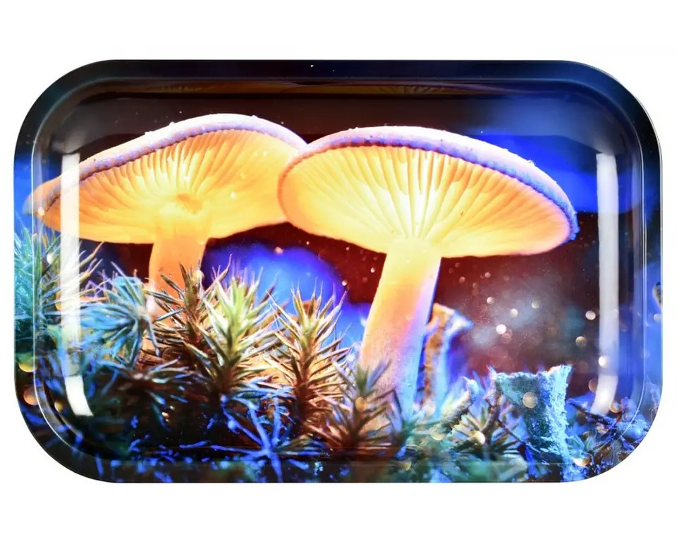 BANDEJA METAL ROLLING TRAY - PULSAR - MYSTICAL MUSHROOM 1