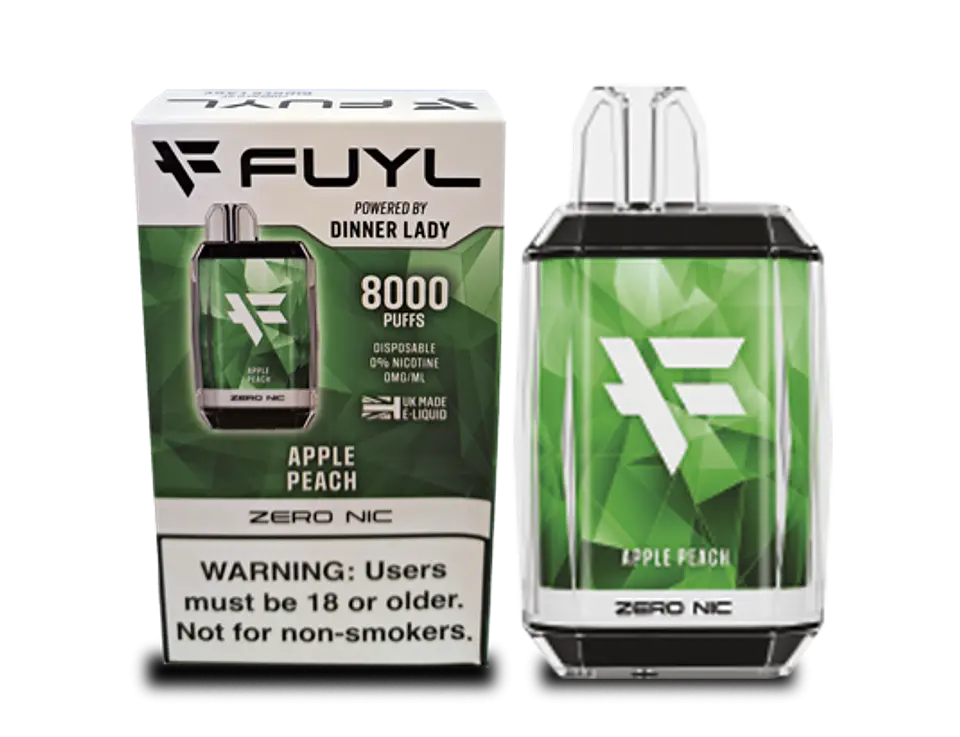 VAPORIZADOR DESECHABLE FUYL DINNER LADY 8000 PUFF 0% - APPLE PEACH 1