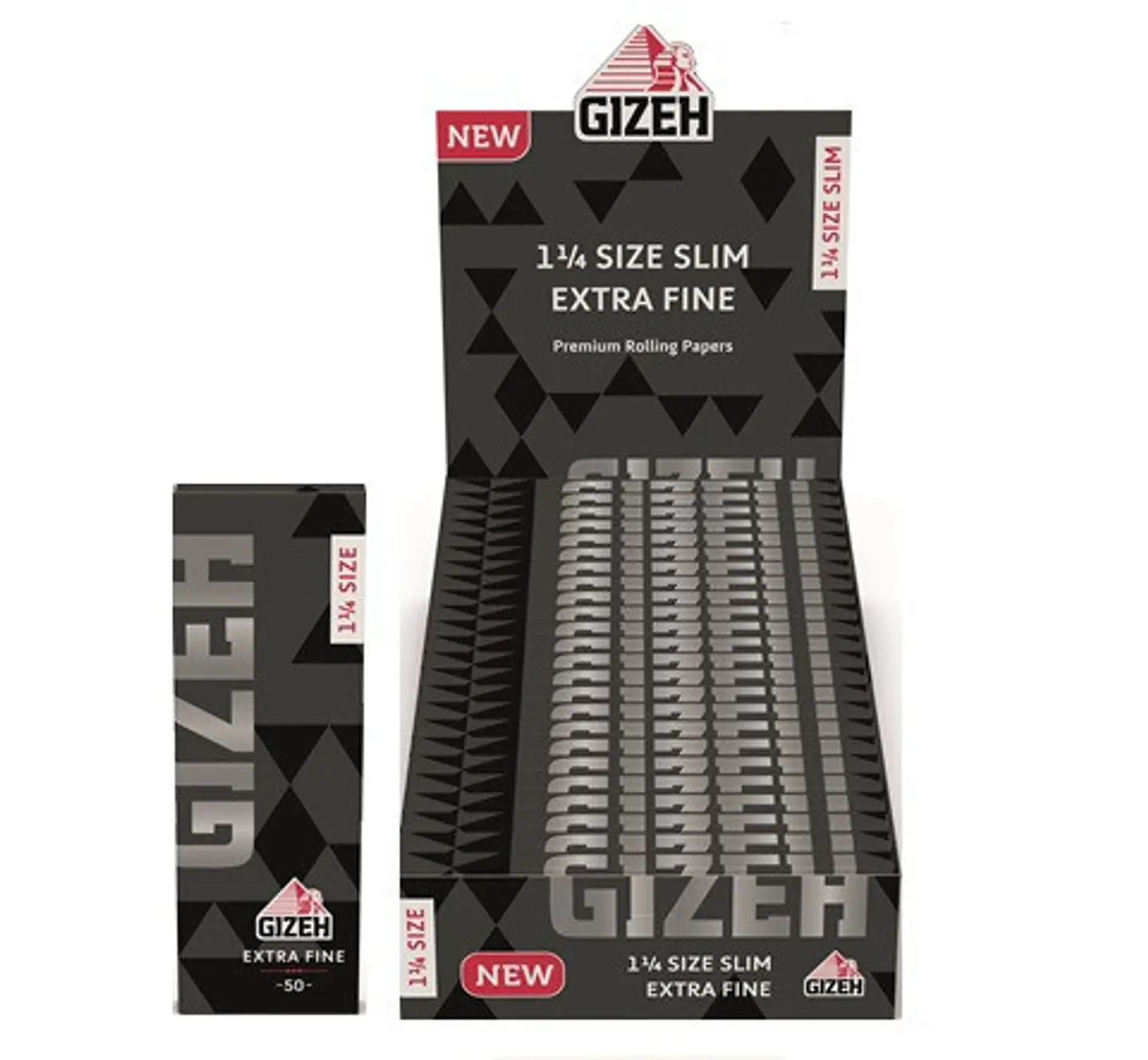 PAPELILLOS GIZEH NEGRO 1 1/4 EXTRA FINE 25 UNID. 1