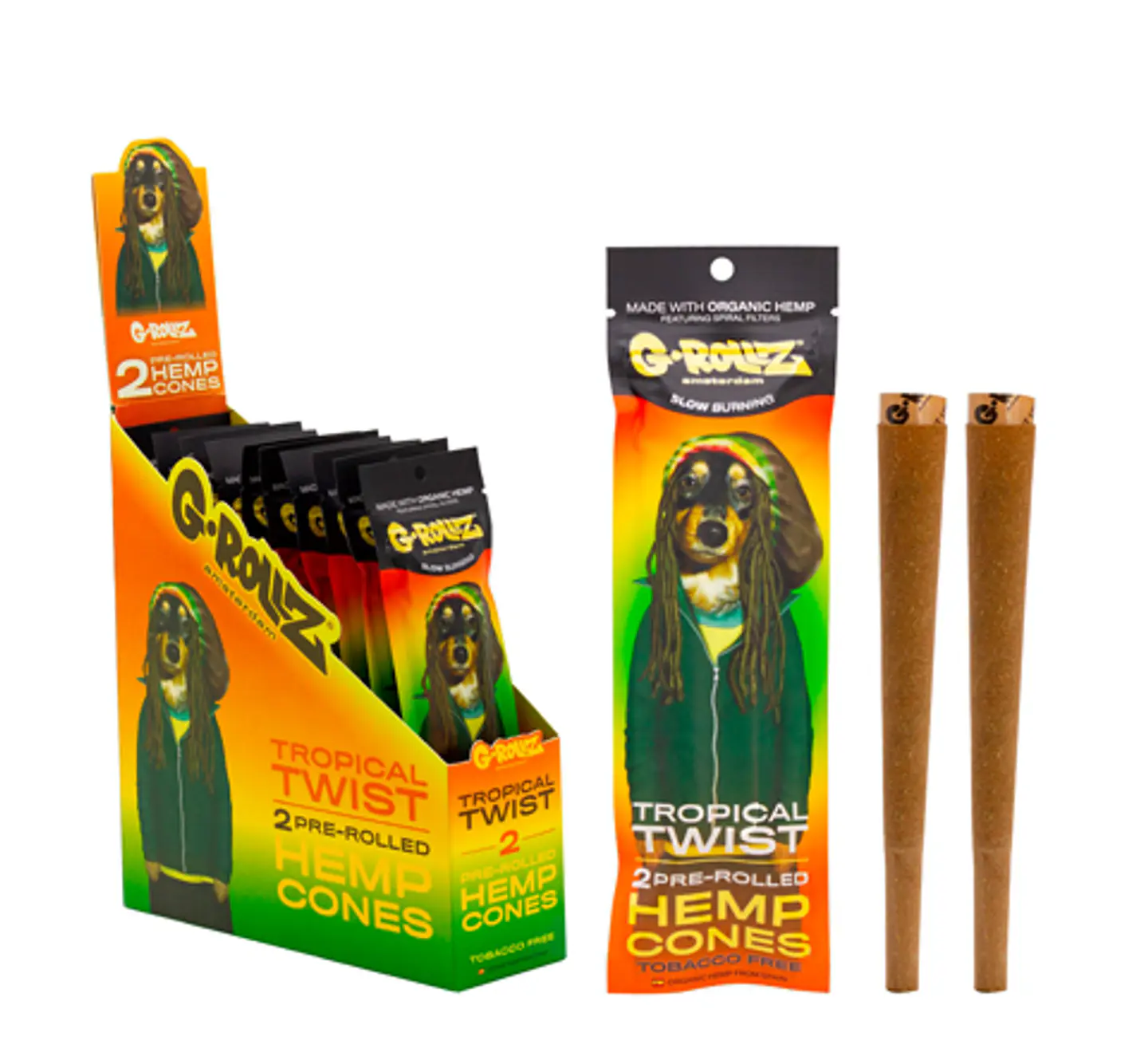 G-Rollz Pre-Rolled Hemp Wraps x2 Mango 1