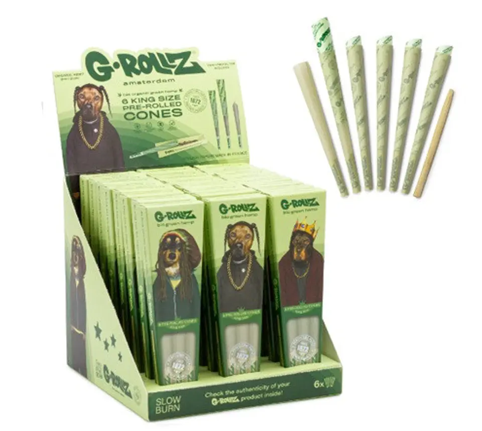 CONOS G-ROLLZ KING SIZE ORGANIC GREEN HEMP PETS 6U 1