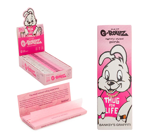 Papelillo G-Rollz 1 1/4 Conejo Pink