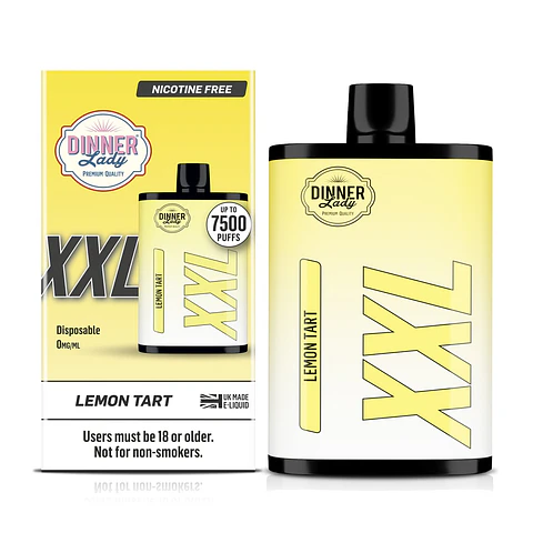 VAPORIZADOR DESECHABLE XXL DINNER LADY 7500 PUFF 0% - LEMON TART