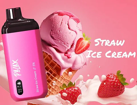 VAPORIZADOR DESECHABLE PALAX STRAWBERRY ICE CREAM 0% NIC 8000 PUFFS