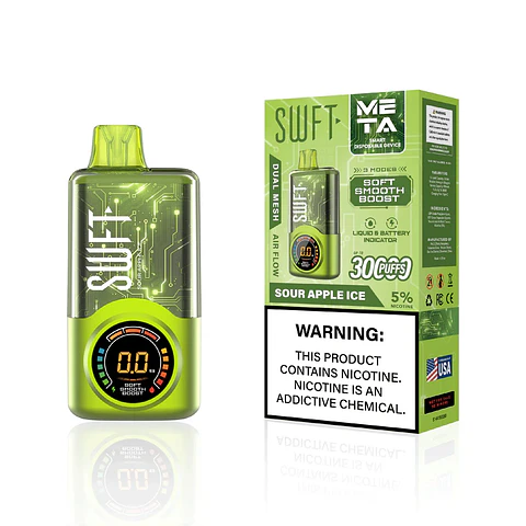 Vaper Desechable Sour Apple Ice 30.000 puffs Dual Mesh 5% - SWFT