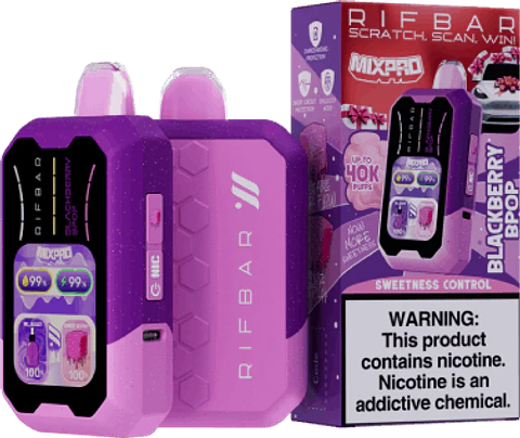 Vaper Desechable Rifbar Mixpro Blackberry B-pop 40.000 Puff Nic & Sweetness Control