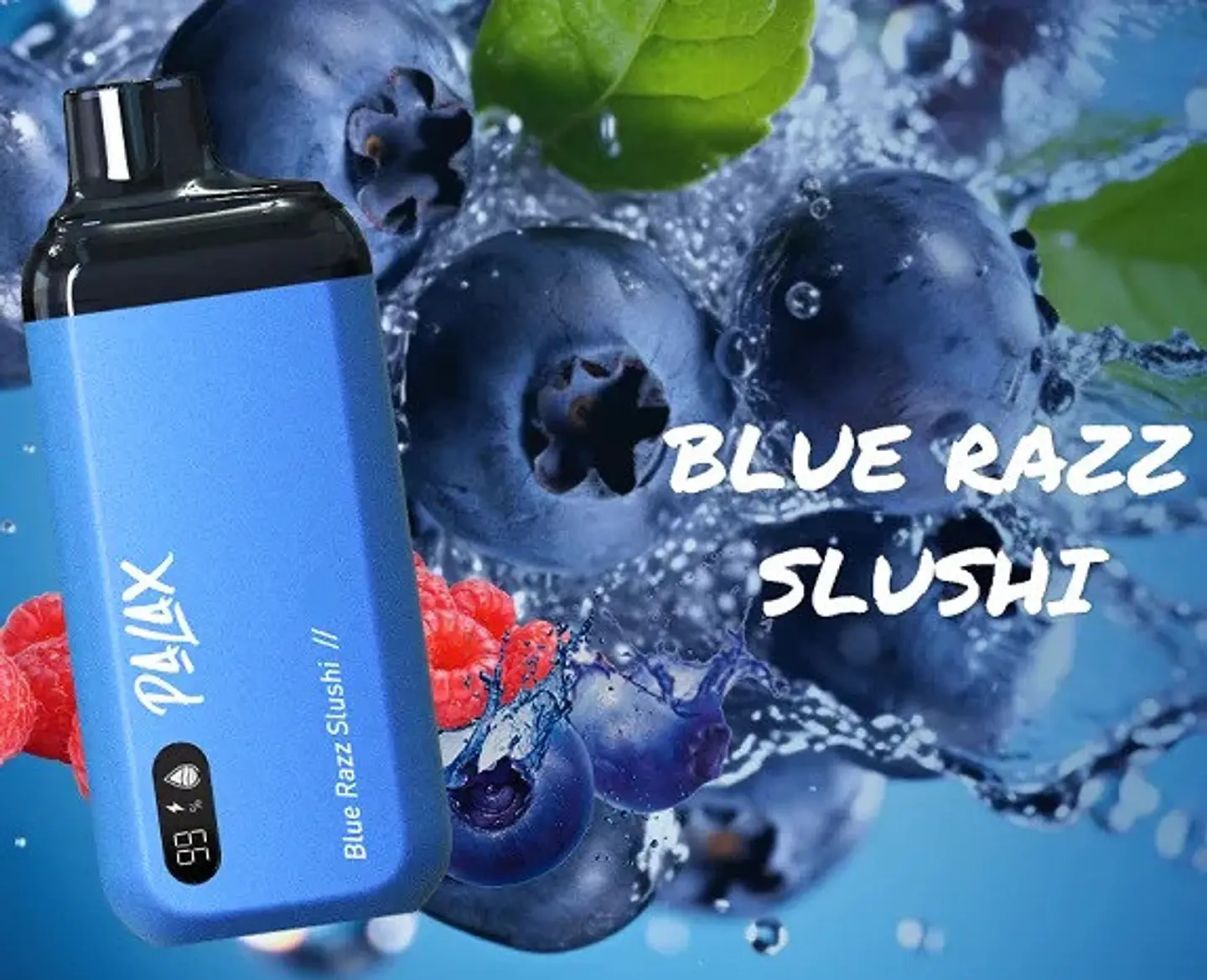 VAPORIZADOR DESECHABLE PALAX BLUE RAZZ SLUSHI 0% NIC 8000 PUFFS 1