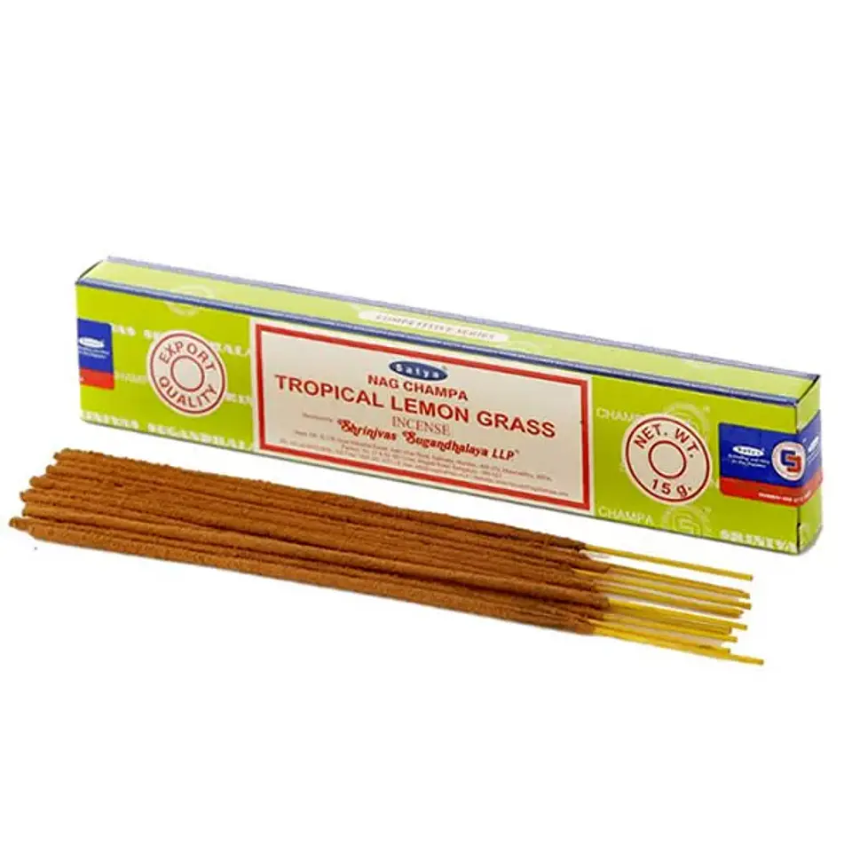INCIENSO AROMA TROPICAL LEMON GRASS (15G) - SATYA 1