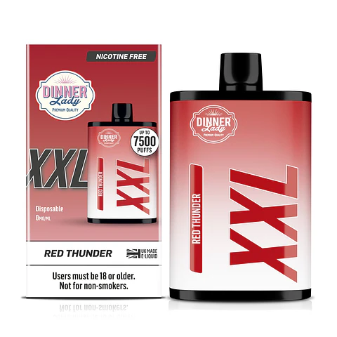 VAPORIZADOR DESECHABLE XXL DINNER LADY 7500 PUFF 0% - RED THUNDER