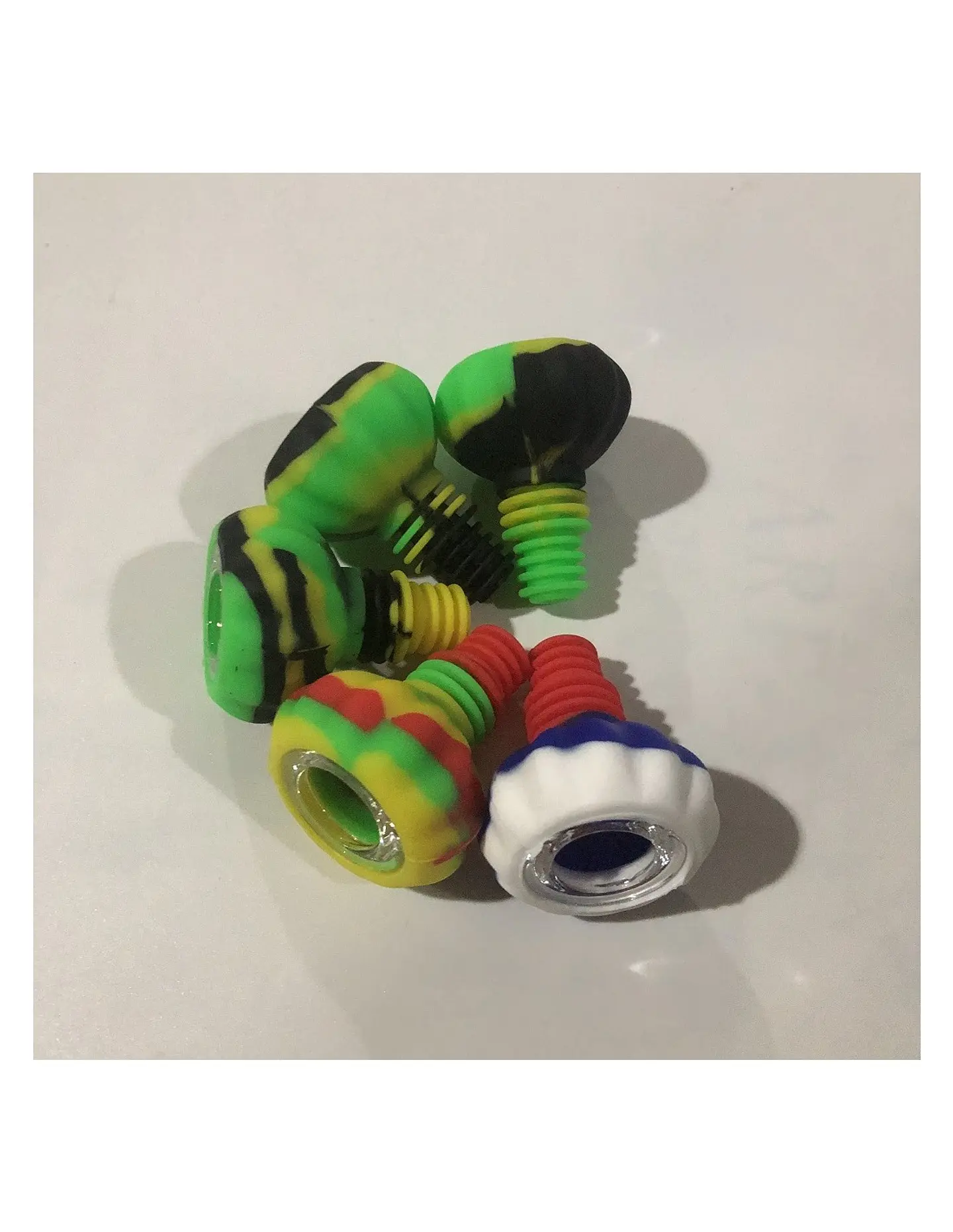 QUEMADOR 14MM 18MM PUMPKIN SILICONE GLASS BOWL TRICOLOR 1