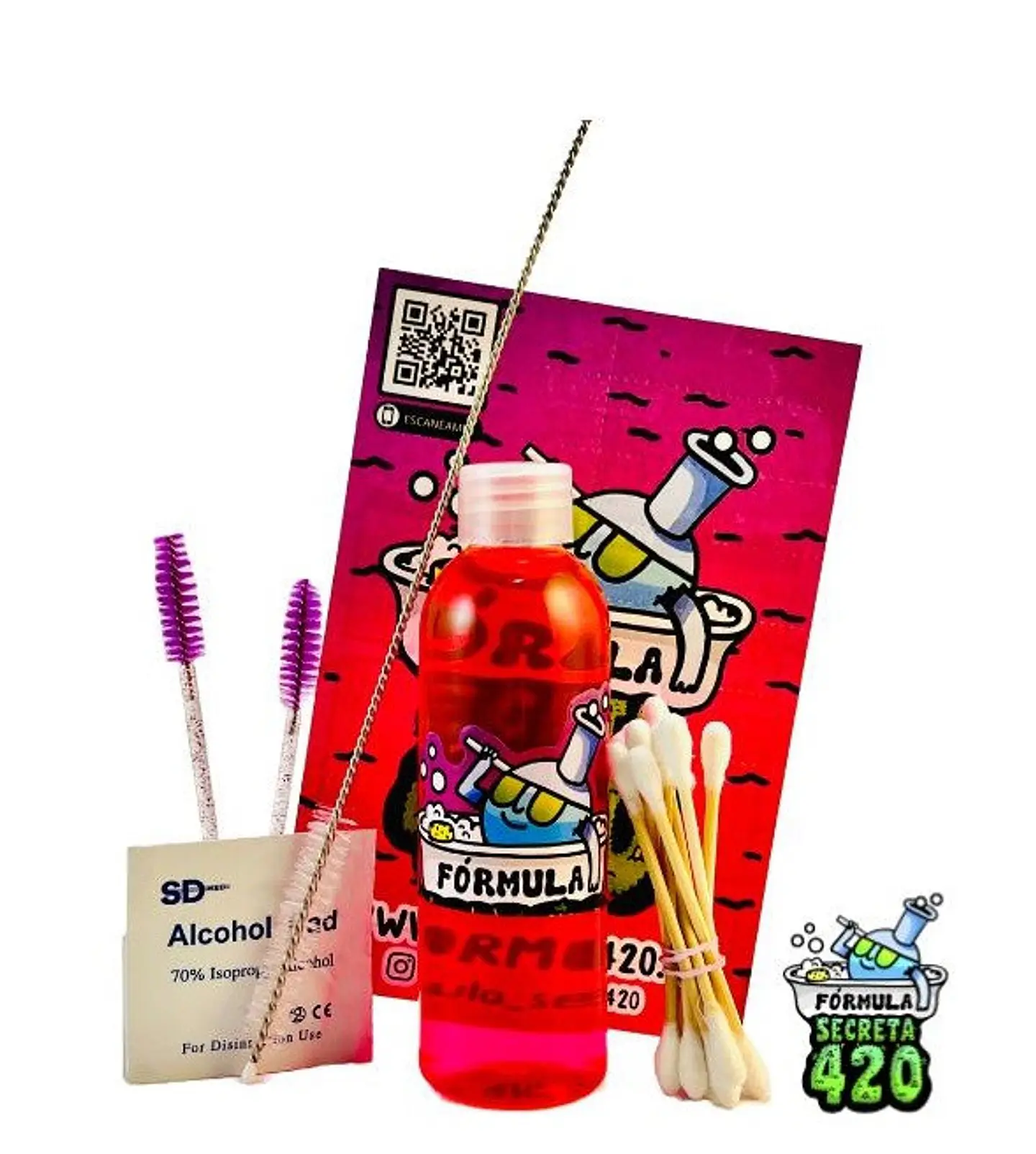 KIT LIMPIADOR CHERRY 100ML (ROSADO) FÓRMULA SECRETA 420 1