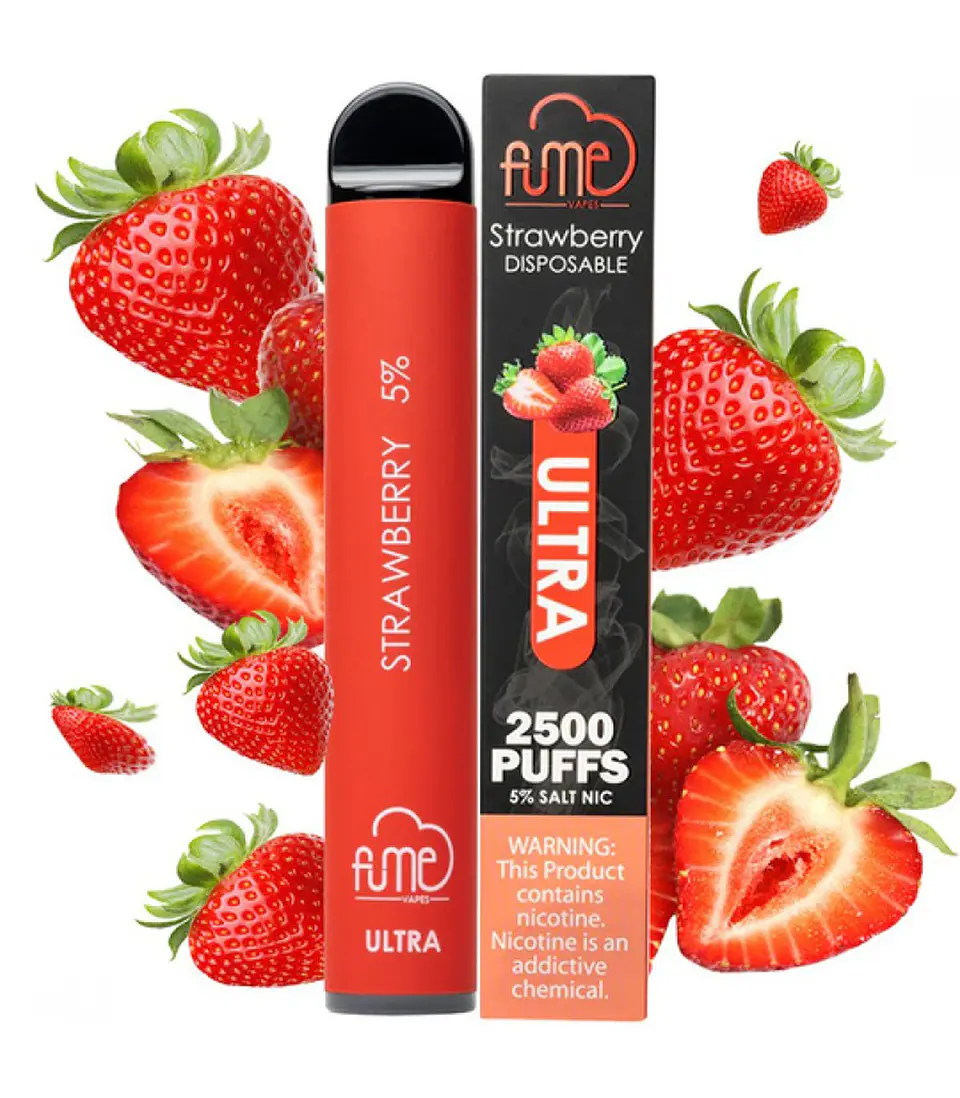 FUME STRAWBERRY VAPORIZADOR DESECHABLE 2500 PUFF 5% 1