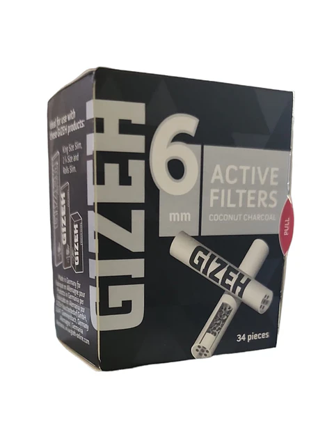 ACTIVE FILTER GIZEH 6 MM 34 FILTROS C/U. FILTROS DE CARBÓN ACTIVO CON CAPAS CERÁMICAS