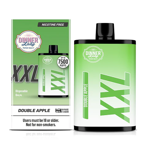 VAPORIZADOR DESECHABLE XXL DINNER LADY 7500 PUFF 0% - DOUBLE APPLE