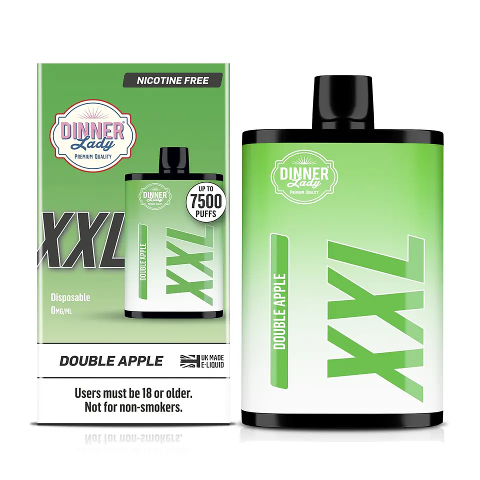 VAPORIZADOR DESECHABLE XXL DINNER LADY 7500 PUFF 0% - DOUBLE APPLE 1