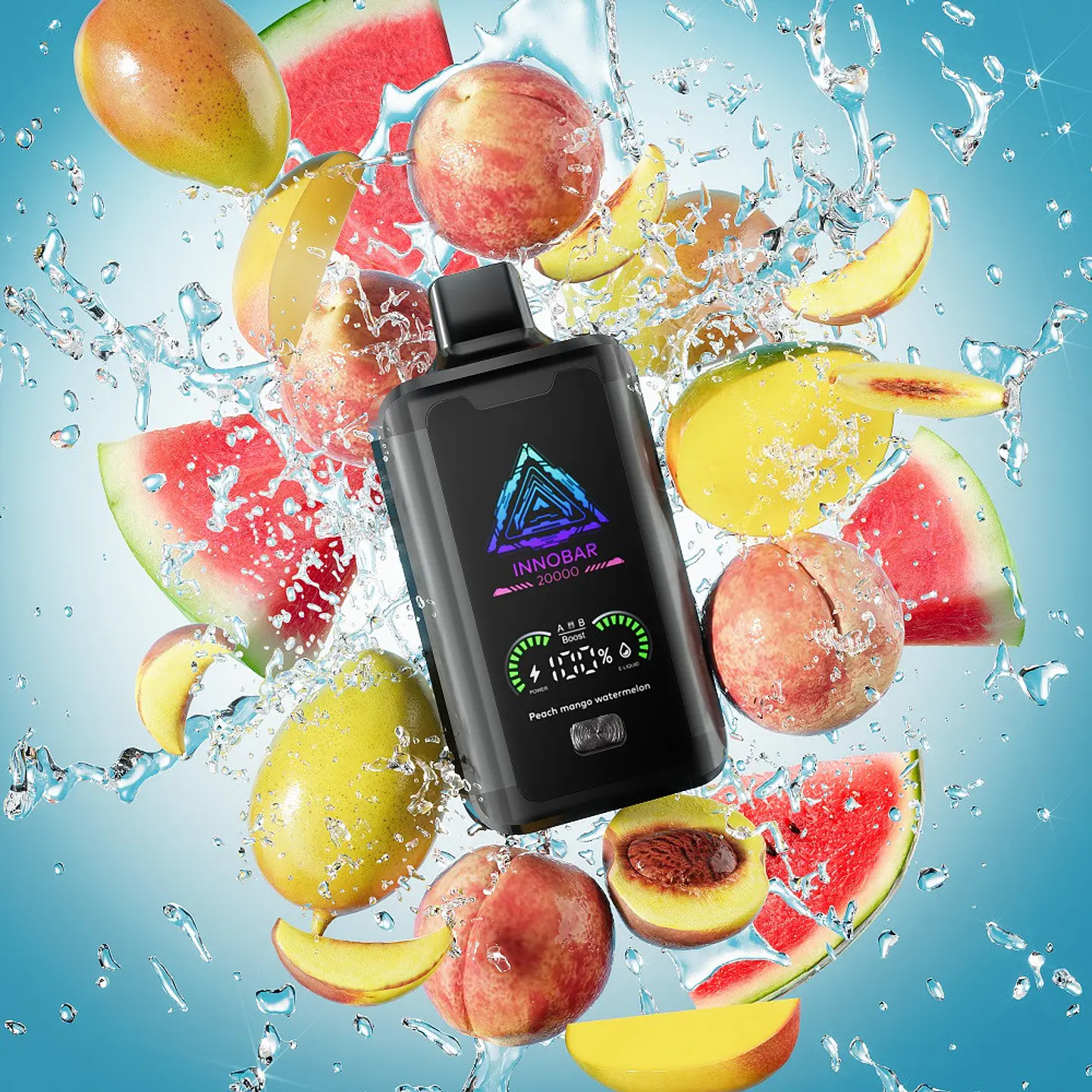 VAPER DESECHABLE PEACH MANGO WATERMELON 20000 PUFFS 5% - INNOBAR 1