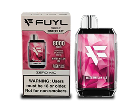 VAPORIZADOR DESECHABLE VAPE DINNER LADY FUYL WATERMELON ICE 0% NIC 8000 PUFFS