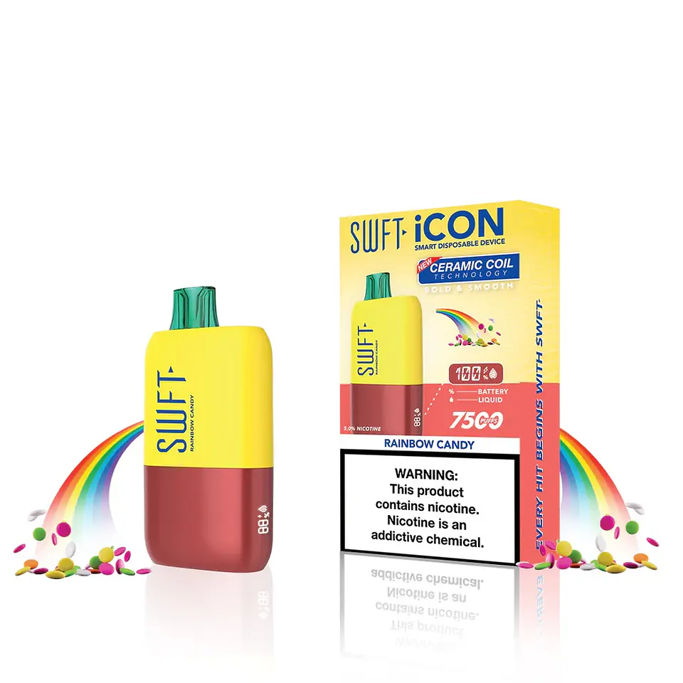 Vaporizador SWFT ICON 7500 Puff Rainbow Candy 1