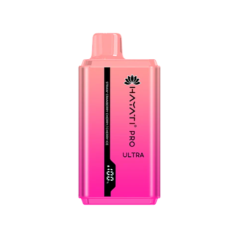 Hayati Pro Ultra 15000puffs Straw Cranberry Cherry / Cherry Ice 2 Sabores