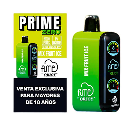 VAPORIZADOR DESECHABLE PRIME FUME 20000 PUFF 0% - MIX FRUIT ICE