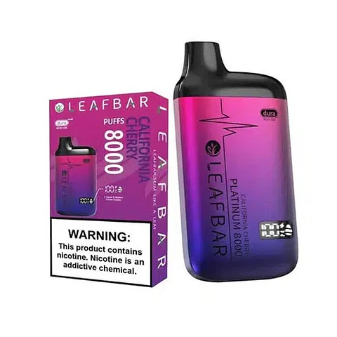 Vaper Desechable California Cherry 8000 puffs 5% - Leafbar