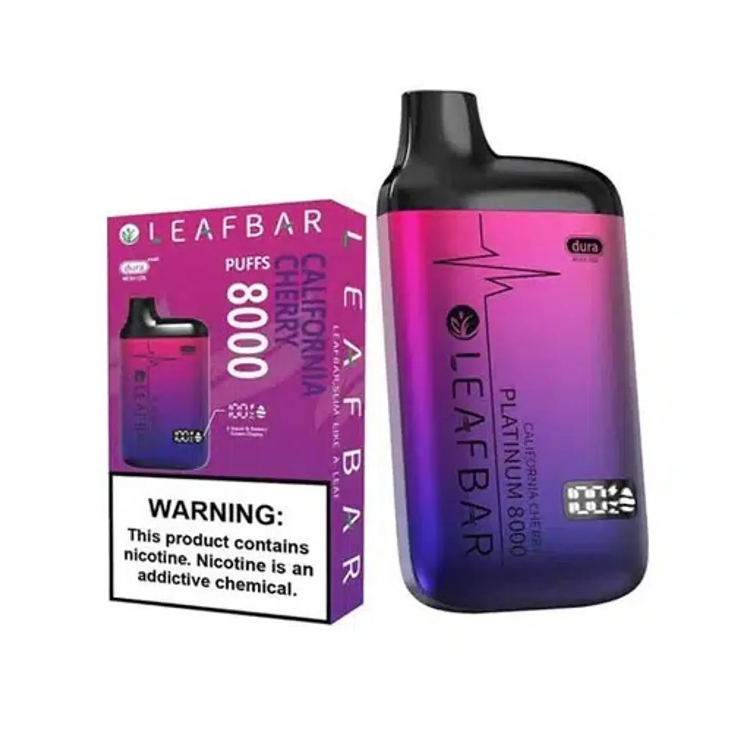 Vaper Desechable California Cherry 8000 puffs 5% - Leafbar 1