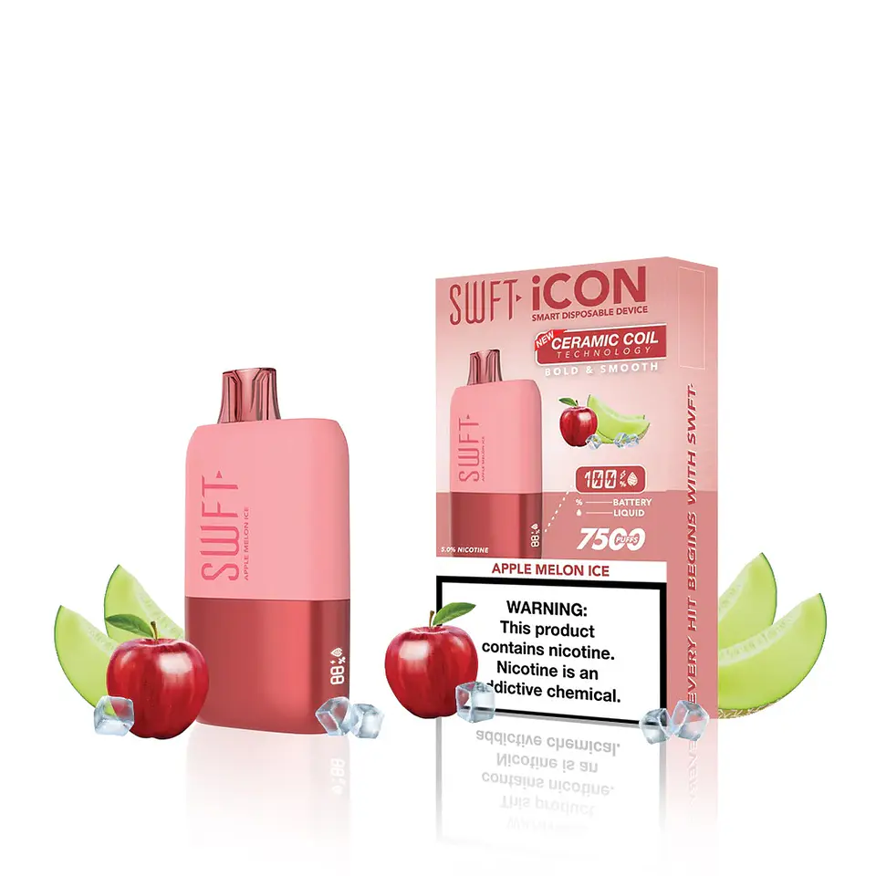 Vaporizador SWFT ICON 7500 Puff Apple Melon Ice 1