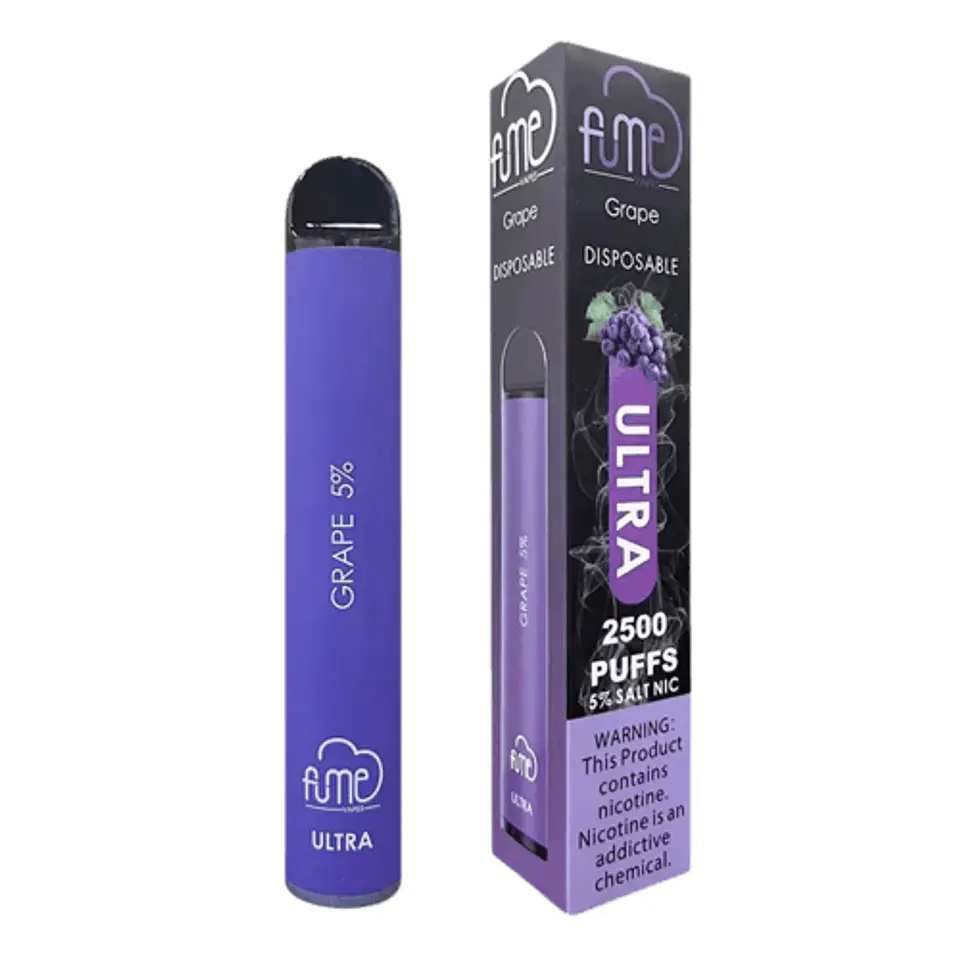 FUME GRAPE VAPORIZADOR DESECHABLE 2500 PUFF 5% 1