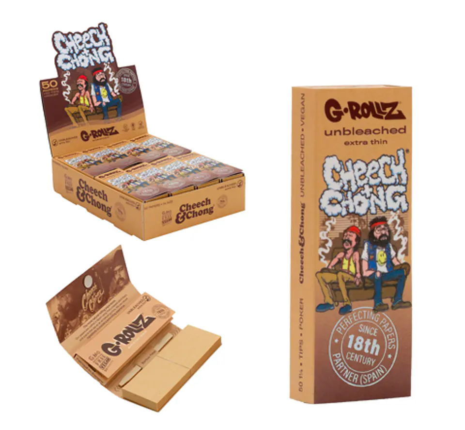 Papelillos G-Rollz Cheech & Chong sin blanquear + tips 1
