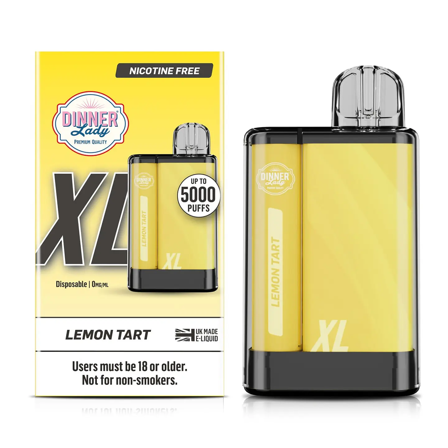 VAPORIZADOR DESECHABLE VAPE PENXL DINNER LADY 5000 PUFF LEMON TART 0% NIC 1