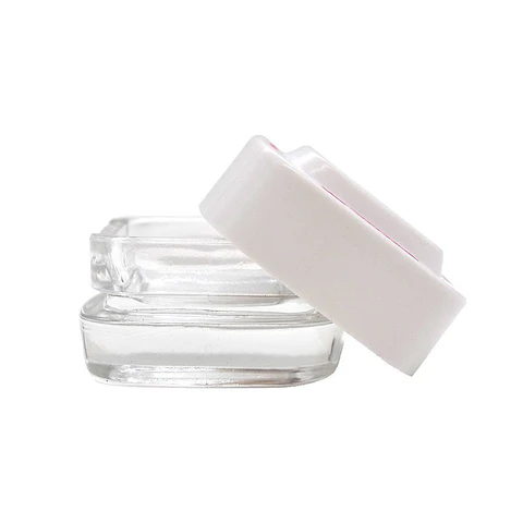 CONTENEDOR EXTRACTOS CLEAR TAPA BLANCA 4ML - BONGLAB