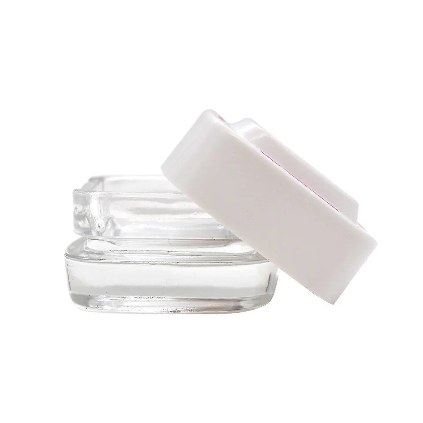 CONTENEDOR EXTRACTOS CLEAR TAPA BLANCA 4ML - BONGLAB 1
