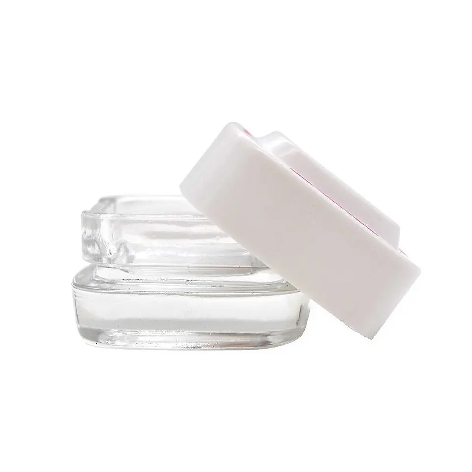 CONTENEDOR EXTRACTOS CLEAR TAPA BLANCA 4ML - BONGLAB 1