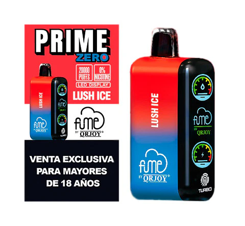 VAPORIZADOR DESECHABLE PRIME FUME 20000 PUFF 0% - LUSH ICE (SANDÍA ICE)