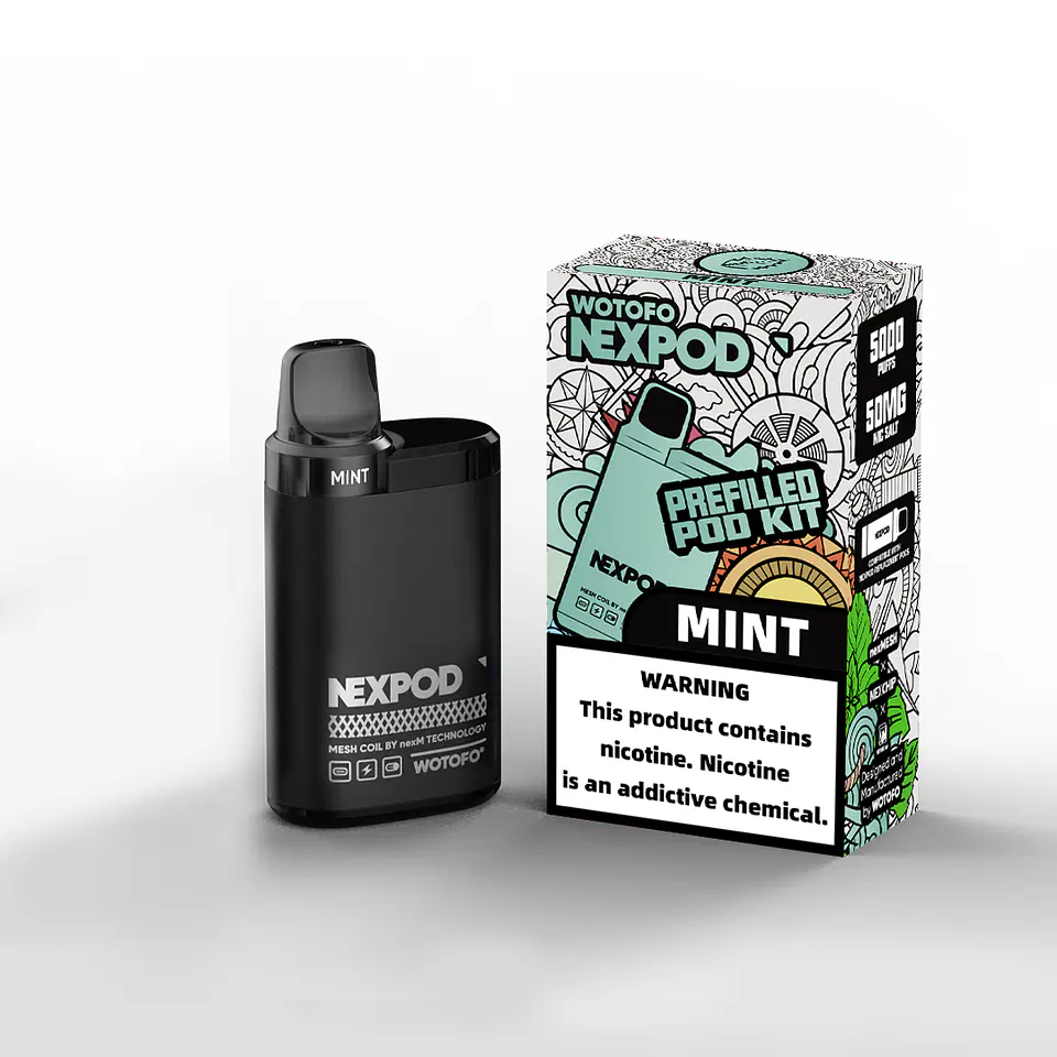 VAPER DESECHABLE MINT KIT 5000 PUFFS 5% - NEXPOD WOTOFO 1