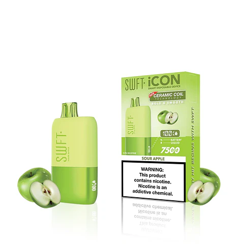 Vaporizador SWFT ICON 7500 Puff Sour Apple