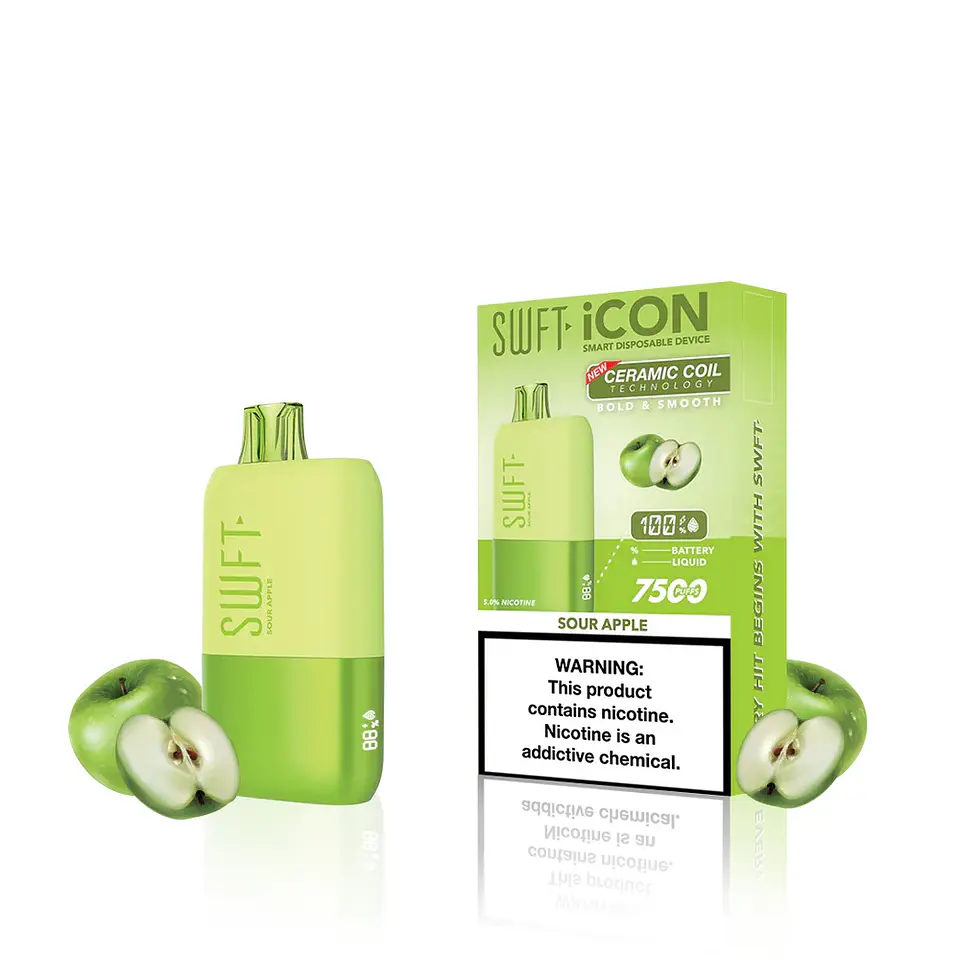 Vaporizador SWFT ICON 7500 Puff Sour Apple 1