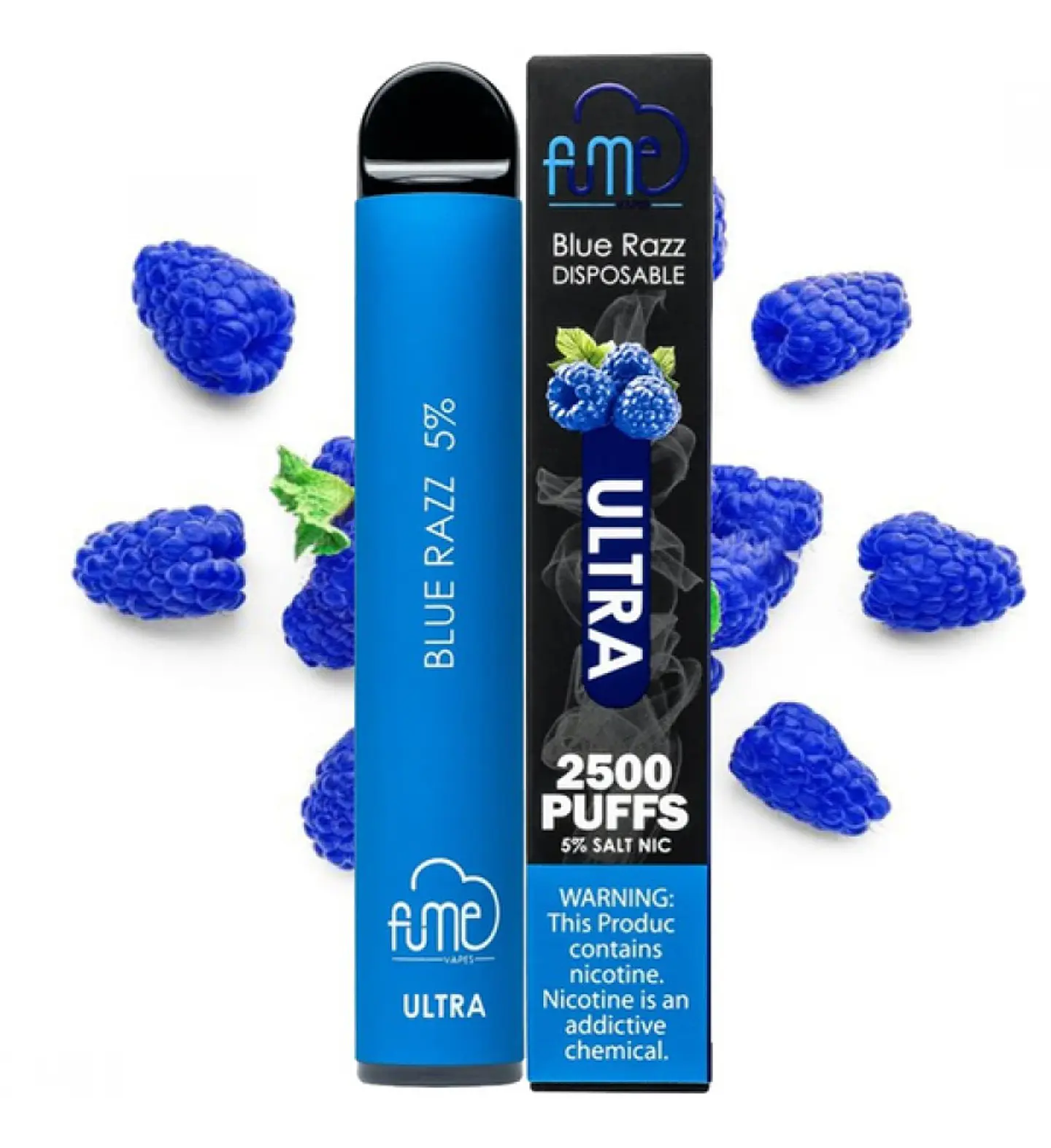 FUME BLUE RAZZ VAPORIZADOR DESECHABLE 2500 PUFF 5% 1