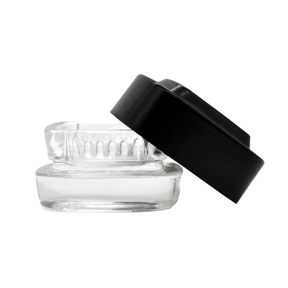 CONTENEDOR EXTRACTOS CLEAR TAPA NEGRA 4ML - BONGLAB 1