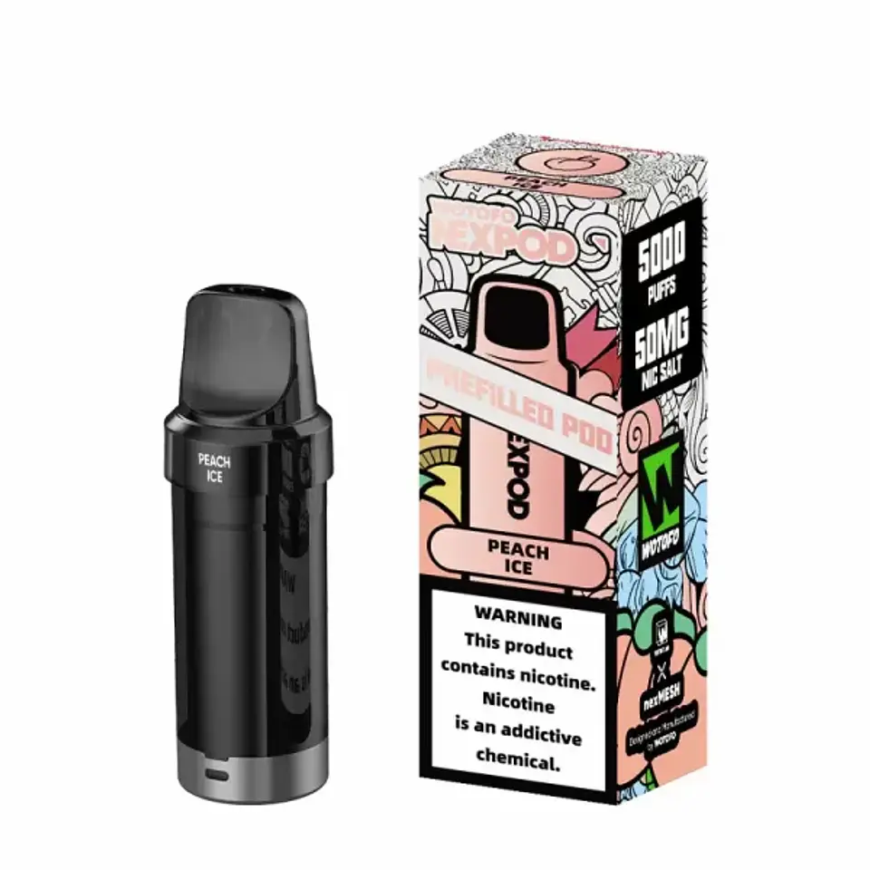 VAPER DESECHABLE PEACH ICE POD (REPUESTO) 5000 PUFFS 4.5% - NEXPOD WOTOFO 1