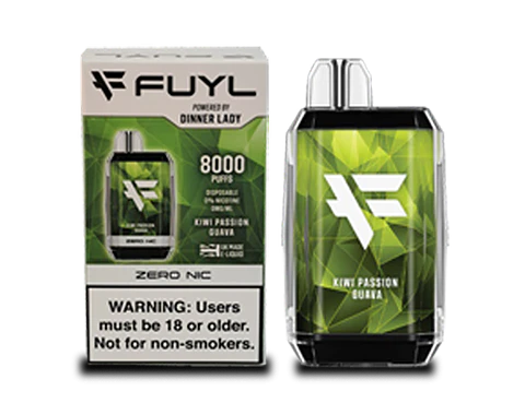VAPORIZADOR DESECHABLE VAPE DINNER LADY FUYL KIWI PASION GUAVA 0% NIC 8000 PUFFS