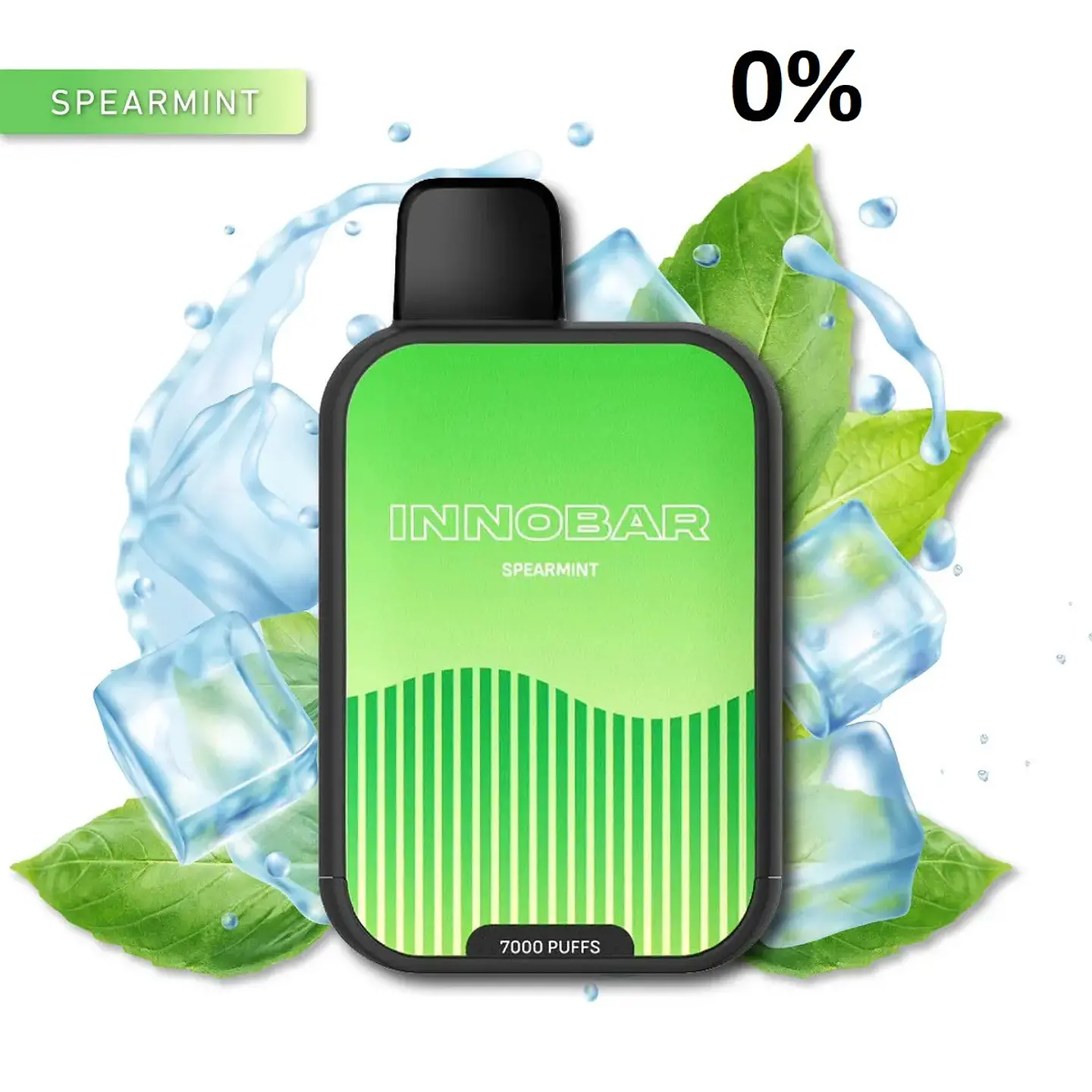 VAPER DESECHABLE SPEARMINT 7000 PUFFS 0% - INNOBAR 1