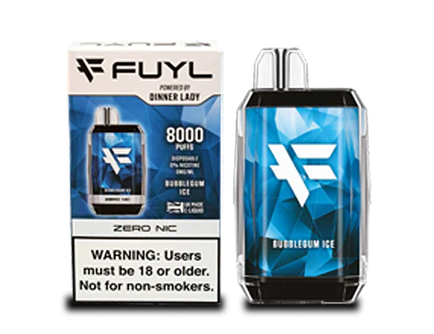 VAPORIZADOR DESECHABLE VAPE DINNER LADY FUYL BUBBLEGUM ICE 0% NIC 8000 PUFFS