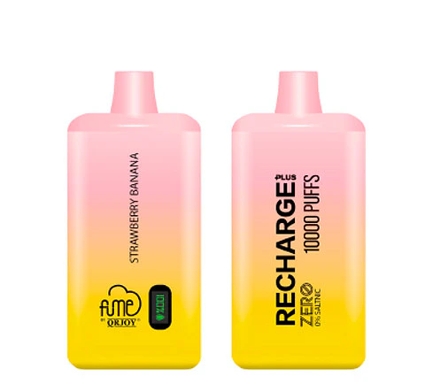 VAPORIZADOR DESECHABLE RECHARGE FUME 10000 PUFF 0% - STRAWBERRY BANANA