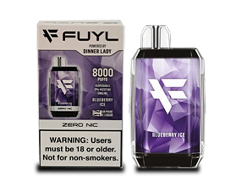 VAPORIZADOR DESECHABLE VAPE DINNER LADY FUYL BLUEBERRY ICE 0% NIC 8000 PUFFS