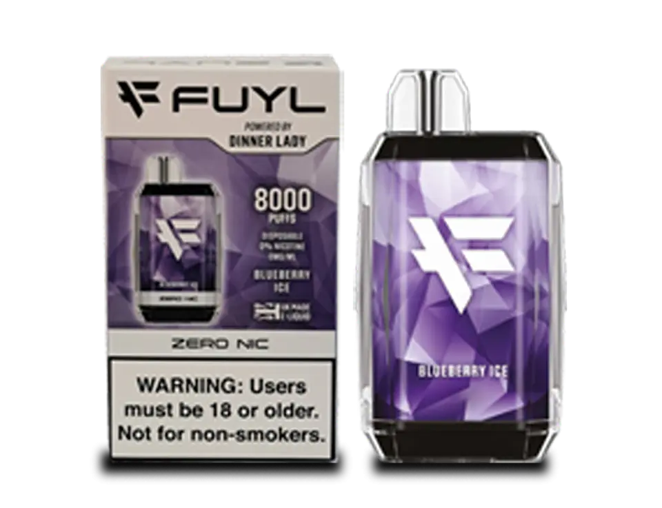 VAPORIZADOR DESECHABLE VAPE DINNER LADY FUYL BLUEBERRY ICE 0% NIC 8000 PUFFS 1