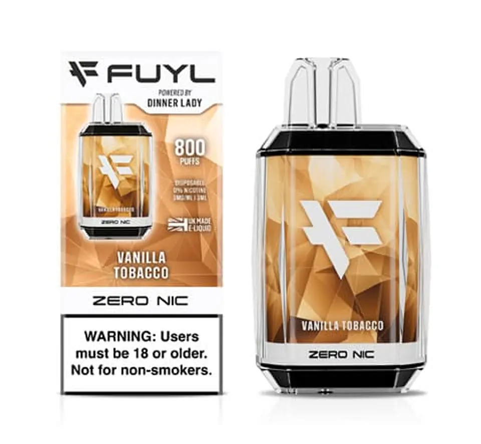 VAPORIZADOR DESECHABLE FUYL DINNER LADY 800 PUFF 0% - VANILLA TOBACCO 1