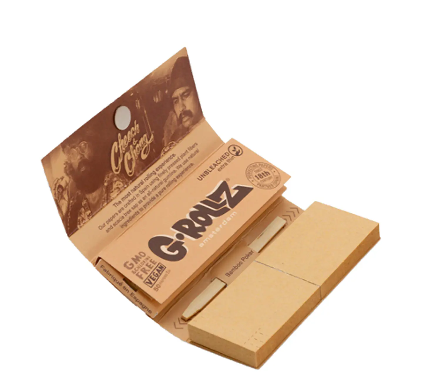 Papelillos G-Rollz Cheech & Chong sin blanquear + tips 4