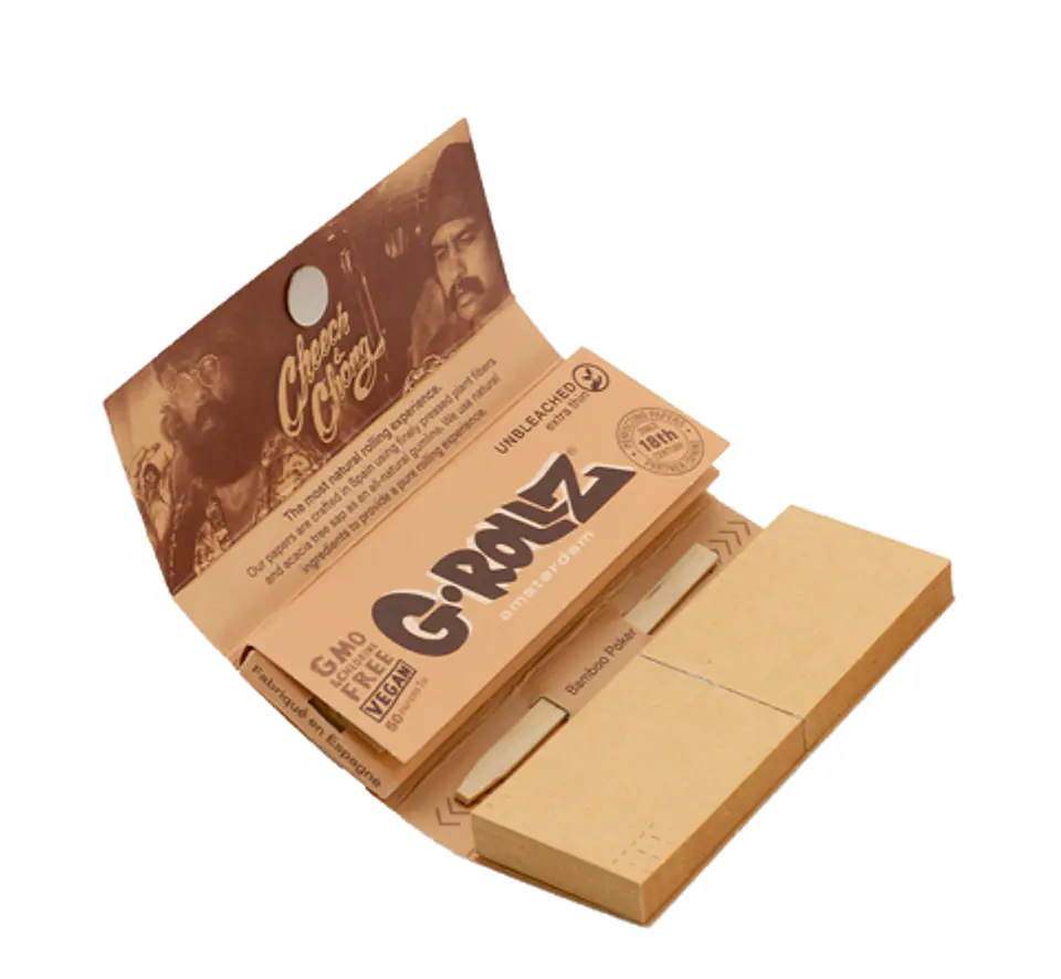 Papelillos G-Rollz Cheech & Chong sin blanquear + tips 4
