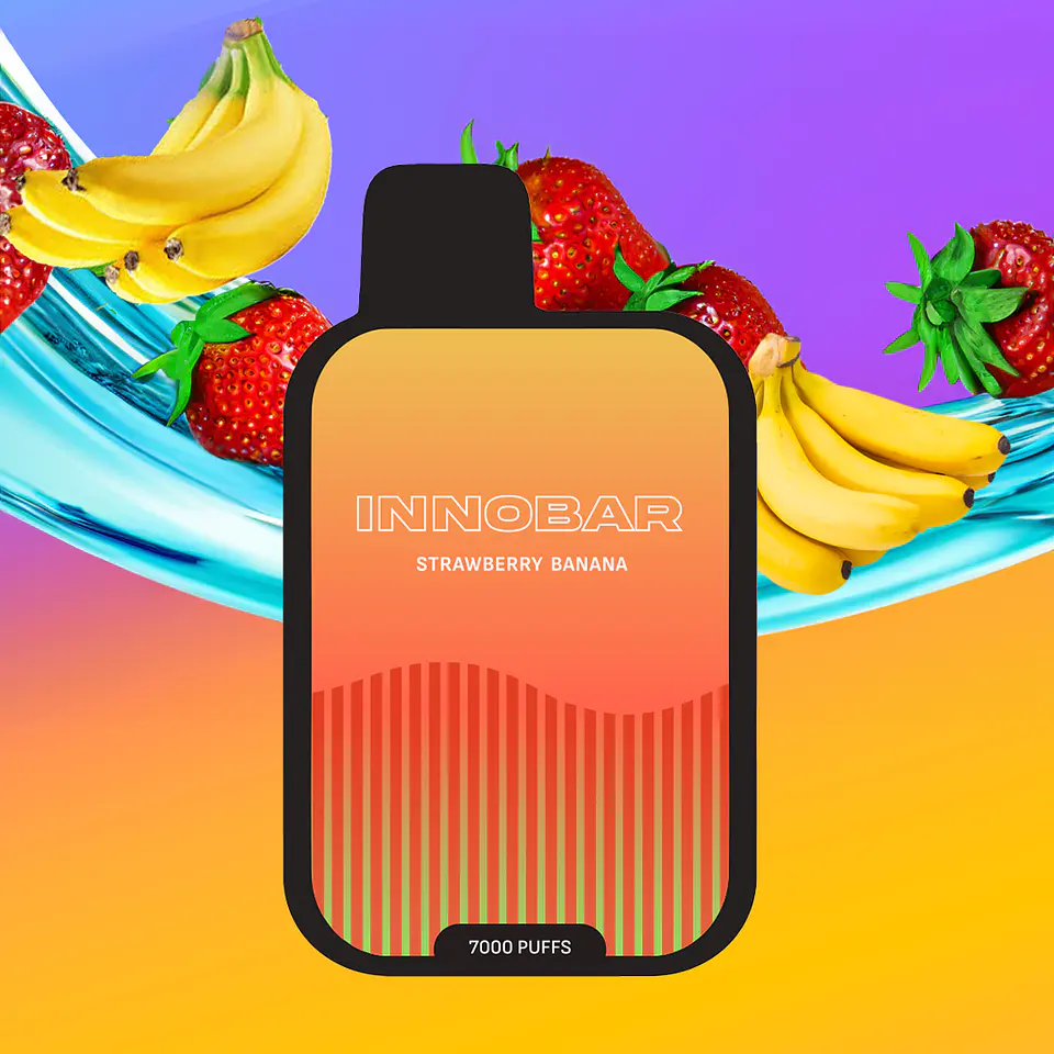 VAPER DESECHABLE STRAWBERRY BANANA 7000 PUFFS 5% - INNOBAR 1